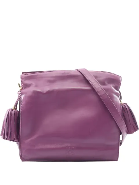 Loewe Pre-Owned 2000s 22 Flamenco tassel leather shoulder bag Purple 1039132