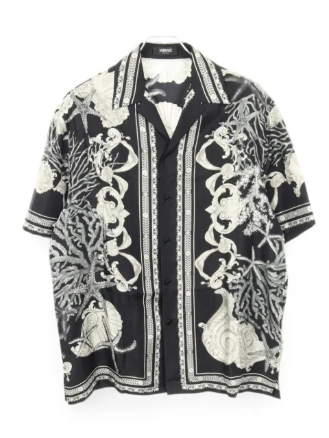 Versace Pre-Owned 2010s barocco sea-print shirt Black 1026595