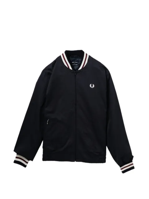 Fred Perry logo-embroidered bomber jacket Blue FPXJKJ1331XMQNYX00M