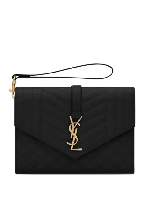 Saint Laurent Envelope clutch bag Black 651030BOW91