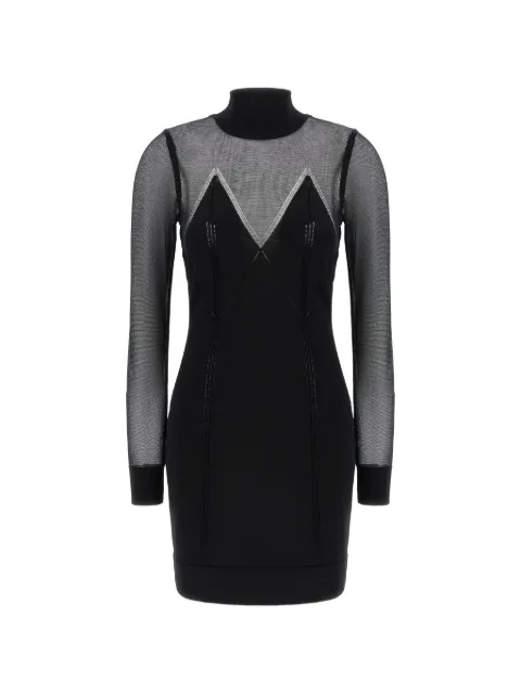 Elisabetta Franchi high-neck long-sleeves mini dress Black AM95Q61E2