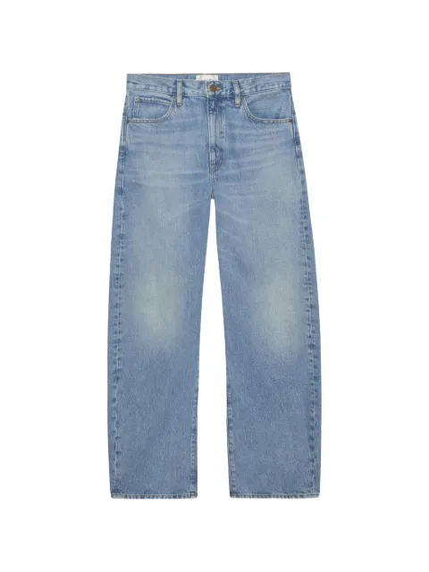 FRAME Vertical Crop high-waist straight jeans Blue 1010105