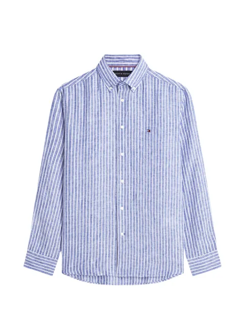 Tommy Hilfiger striped-pattern shirt Blue MW0MW42400