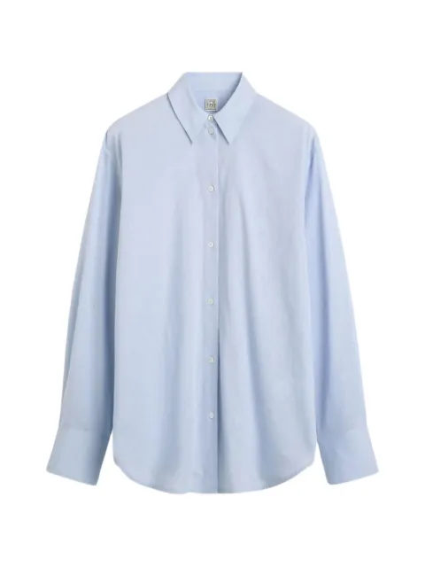 TOTEME oversized summer shirt Blue 253WRT0522FB0458206