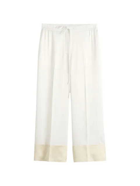TOTEME satin drawstring trousers white White 262WRB0398FB0546047