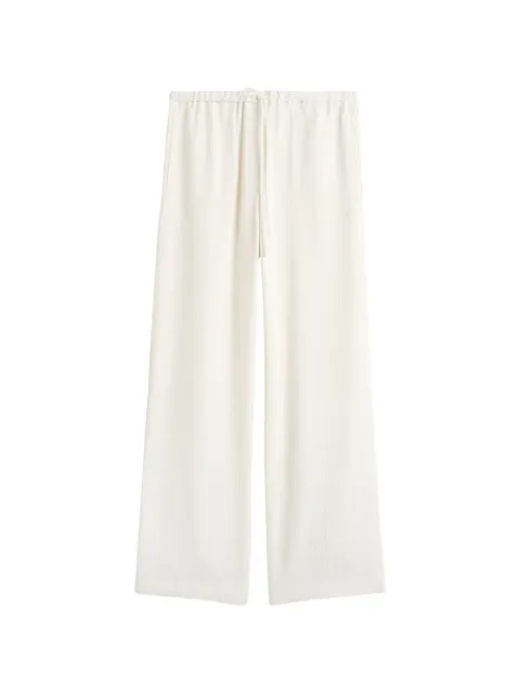 TOTEME woven stripe drawstring trousers Neutrals 252WRB1709FB0192188