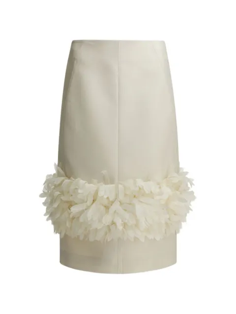 TOTEME appliqué midi skirt Neutrals 261WRB0406FB0567116