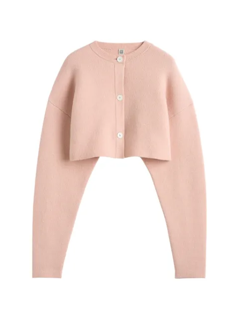 TOTEME cropped oversized cardigan Pink 262WRT0742YA0278361