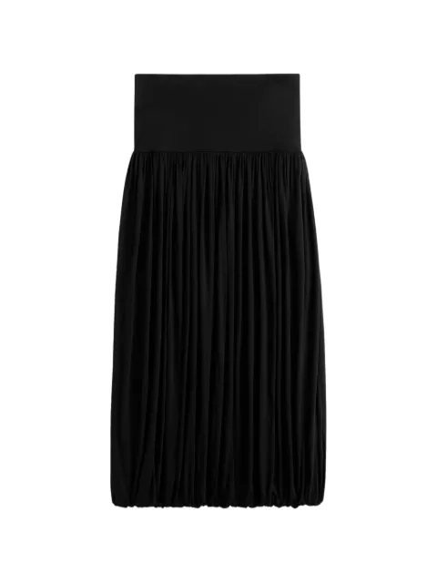 TOTEME gathered midi skirt Black 262WRB0395FB0635001