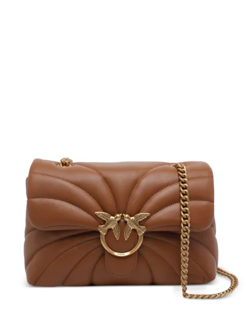 PINKO Love Puff quilted shoulder bag Brown 100038A1EX