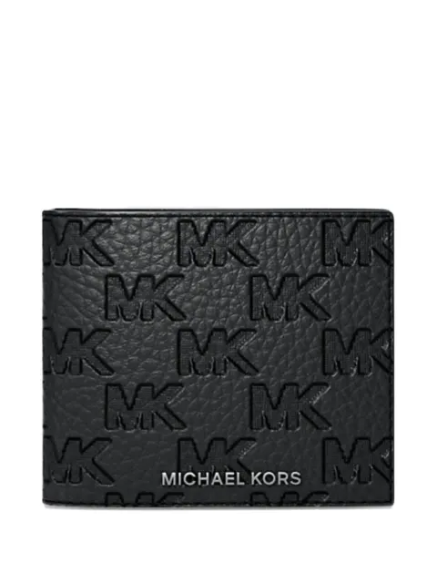 Michael Kors Hudson logo-embossed leather wallet Black 39S6LHDF2L