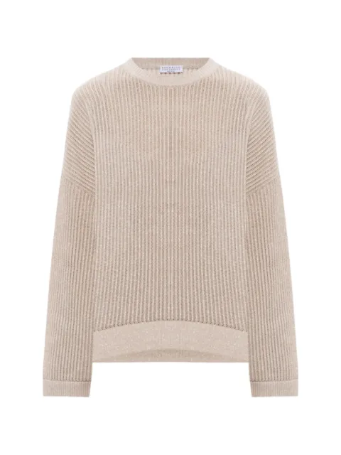 Brunello Cucinelli ribbed sweater Neutrals MST258300CY948