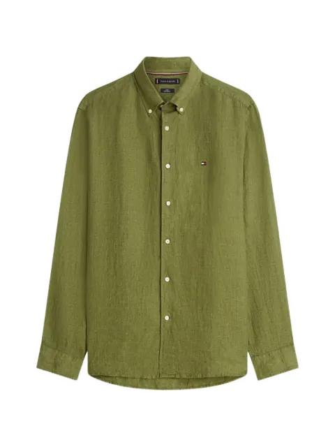 Tommy Hilfiger logo-embroidered shirt Green MW0MW41530