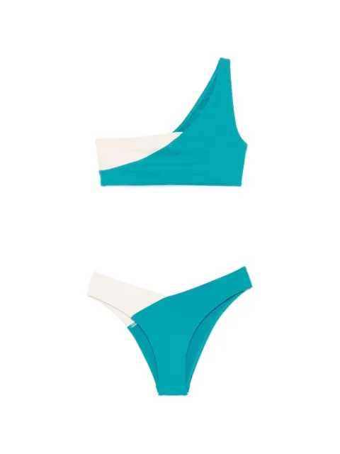 ERES one-shoulder bicolour beachwear Blue PARADOXEDIALOGUE