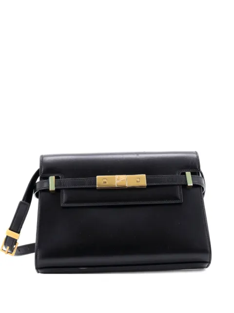 Saint Laurent Pre-Owned Manhattan Leather Small shoulder bag Black APHW34O0KYJVP2AA
