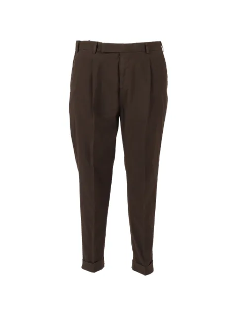 PT Torino pleat-flap trousers Brown CORTZAZ40FWDNK30