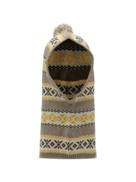 KAPITAL pompom striped hat Neutrals K2510XH533YELLOW