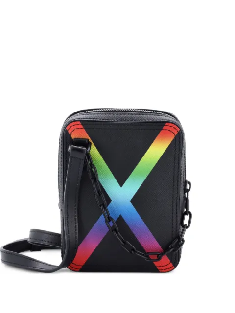Louis Vuitton Pre-Owned Danube Messenger Bag Rainbow Taiga Leather crossbody bag Black S4UD1ODZKRGJABIS
