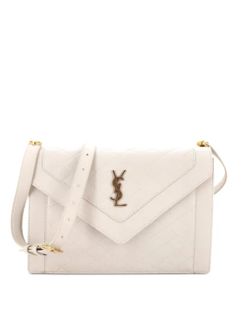 Saint Laurent Pre-Owned Gaby Envelope Satchel Quilted Leather crossbody bag Neutrals OQMS32QT1TMJ1TMP