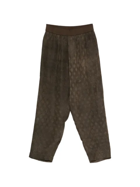 Uma Wang patterned trousers Brown UP3007