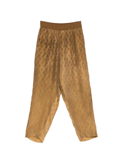 Uma Wang diamond-pattern trousers Brown UP3007U
