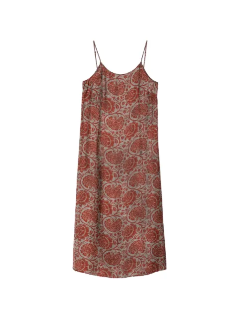 Uma Wang floral-print midi dress Red UP5018