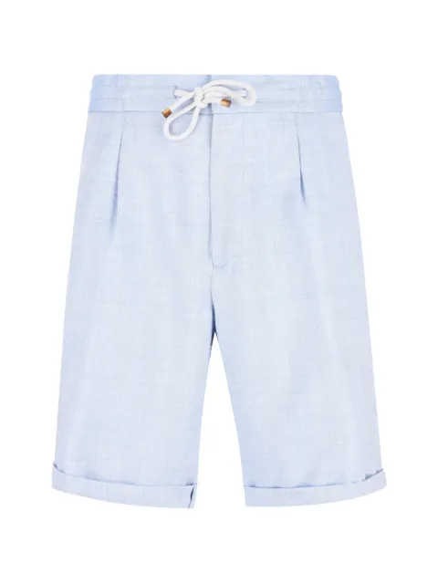 Brunello Cucinelli drawstring pleated shorts Blue MZ408U0020C024