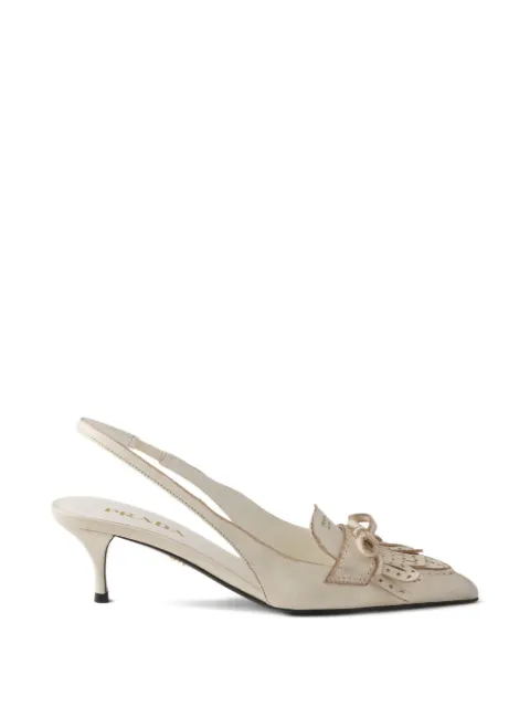 Prada leather slingback pumps Neutrals 1I452OF055V69