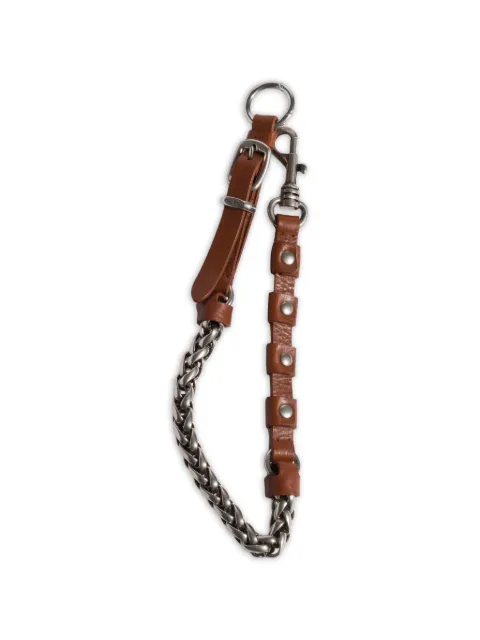 Miu Miu leather and metal key ring trick Brown 5TL6312G7U
