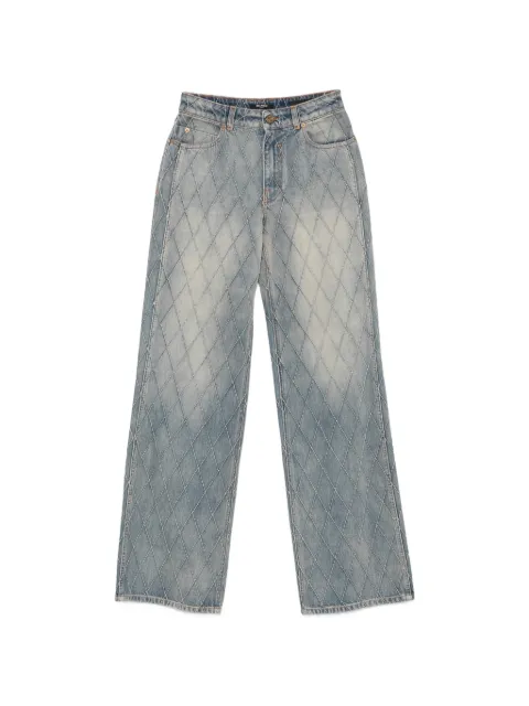 Balmain buttoned straight-leg jeans Blue HF1MI052DF79