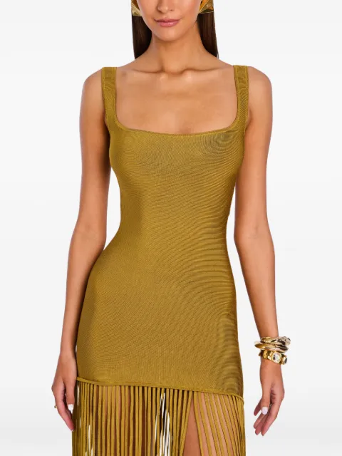 Retrofete Saddler fringe-trimmed midi dress Green RSS261250717