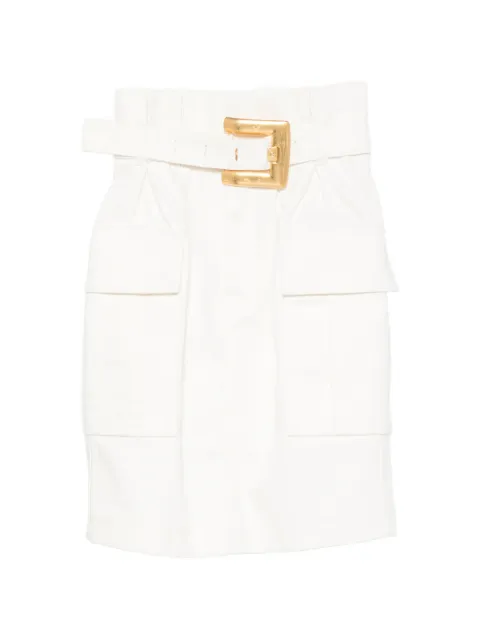 Balmain belted mini cargo skirt White HF1LCB17DG14