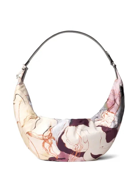LEMAIRE XL Quiver Clip bag in printed cotton canvas Neutrals BG0202LF1599