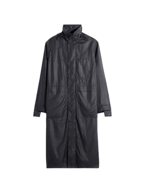 LEMAIRE hooded raincoat in light nylon Black OW1202LF1582