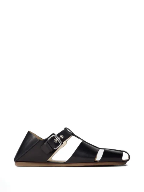 LEMAIRE Fisherman slip-on sandals in leather Black FO0272LL0217