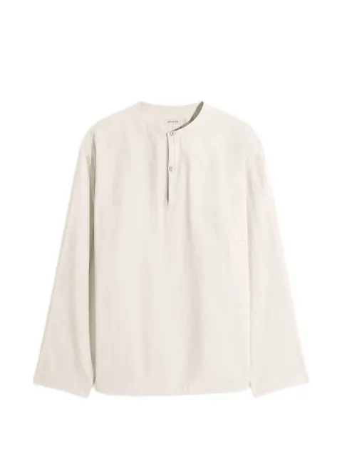 LEMAIRE Vareuse top in washed cotton silk Neutrals OT0013LF1500