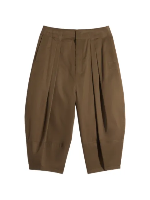LEMAIRE volume bermudas in cotton satin Brown PA1274LF1207