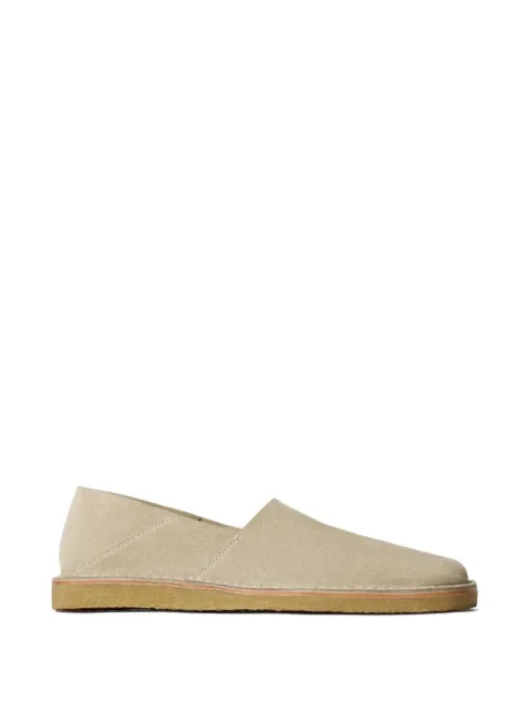 LEMAIRE square slip-on loafers in suede leather Neutrals FO0279LL0167