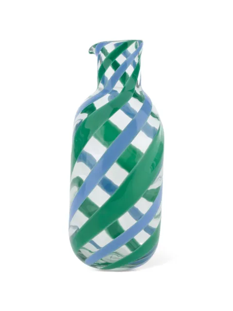 Lisa Corti light blue green glass bottle White 26SBOTTLEGLCS7280H23D9