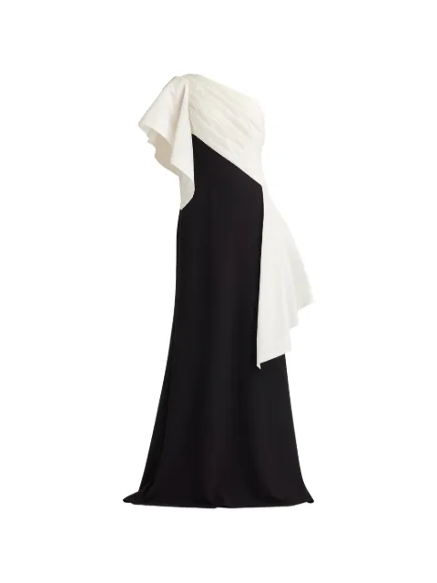 Tadashi Shoji one-shoulder ruffled maxi dress Black BOS25230LWHBK