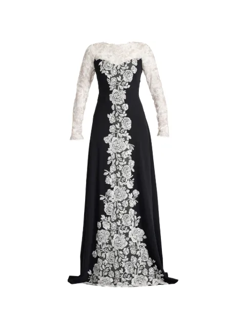 Tadashi Shoji floral-lace maxi dress Black CJH26127LIVBLK
