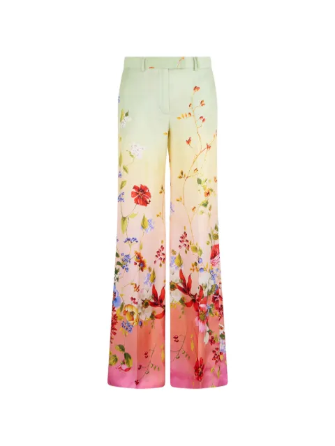 Roberto Cavalli floral print trousers Green WQT201OZR32