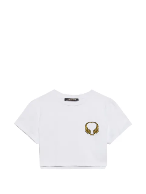 Roberto Cavalli cropped T-shirt White WQT63BJD028