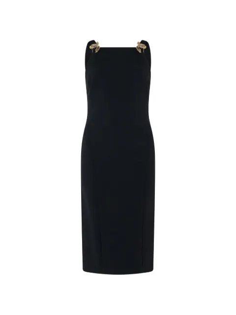 Roberto Cavalli snake-detail midi dress Black WWT123KU013