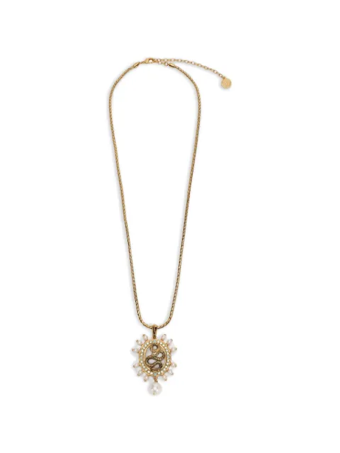 Roberto Cavalli snake-pendant necklace Gold WQG001AM127