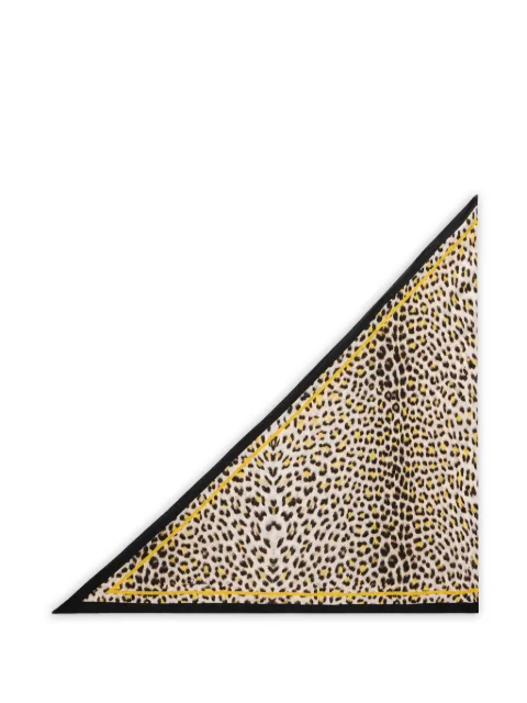 Roberto Cavalli Pop Jaguar silk scarf Neutrals WQI005SQR30