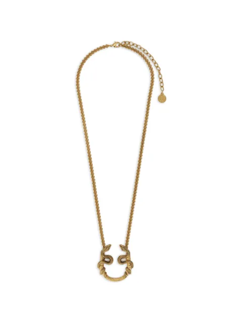 Roberto Cavalli snake-pendant chain necklace Gold WKG007AM001