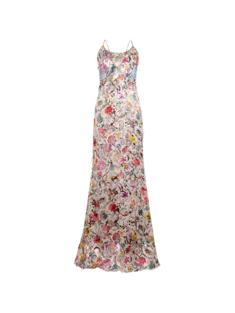 Roberto Cavalli floral print slip dress Neutrals WQT130HER29