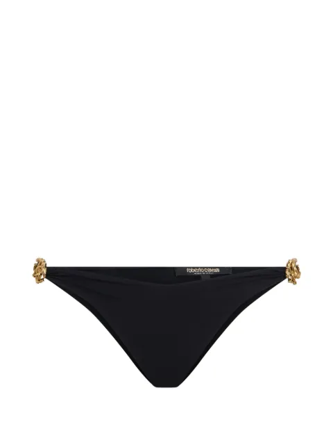 Roberto Cavalli logo-detail bikini bottoms Black WKW002LL030
