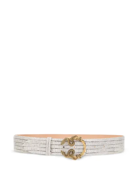 Roberto Cavalli snake-buckle belt White WKC001PZ119